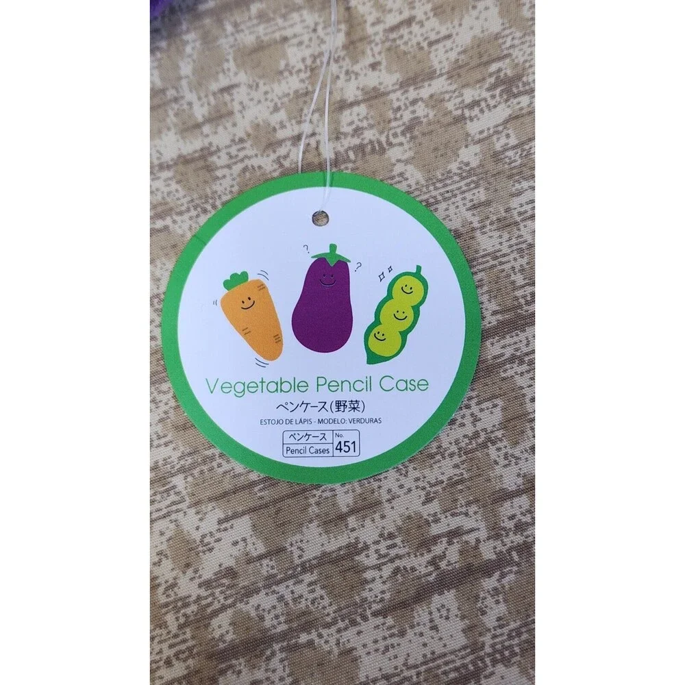 NWT Eggplant veggie pencil case